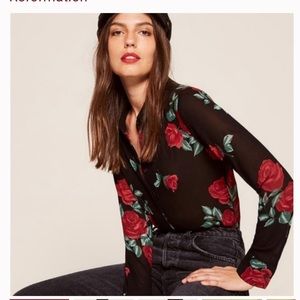 Reformation Floral Blouse